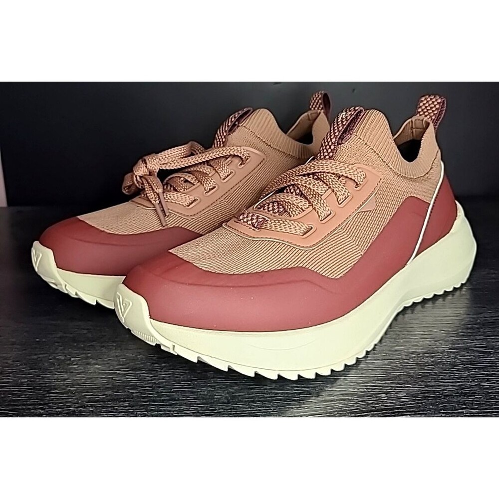 Vessi Stormburst Low Top Men Size 9 Waterproof Sneakers Maroon/Brown/White - NEW